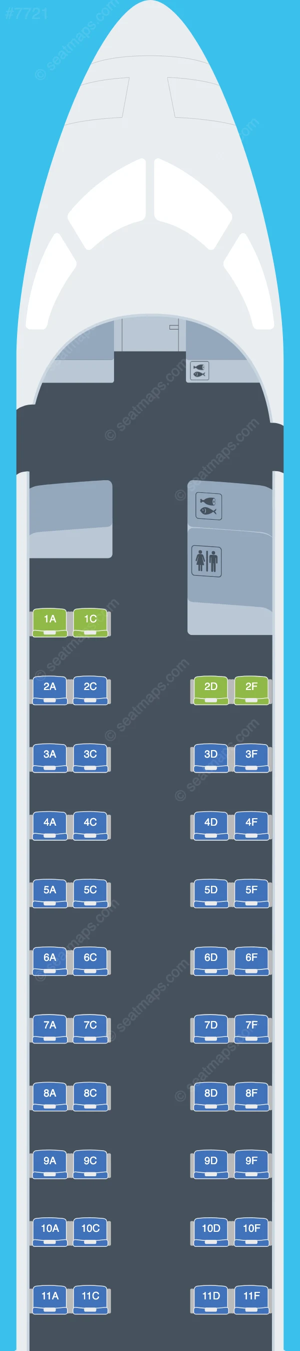 Lufthansa CityLine Bombardier CRJ900 seatmap preview