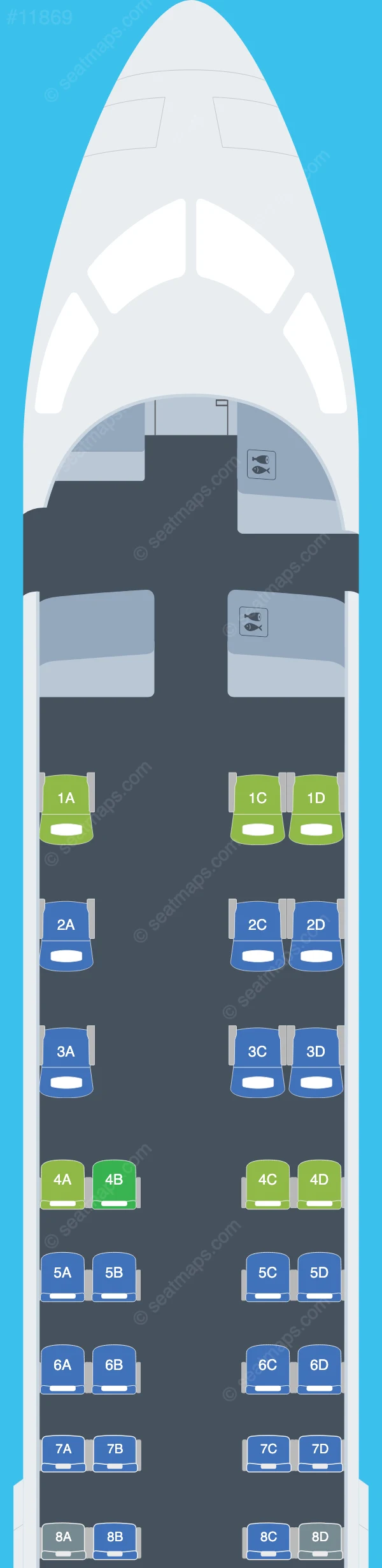 Delta Bombardier CRJ700 V.2 seatmap preview
