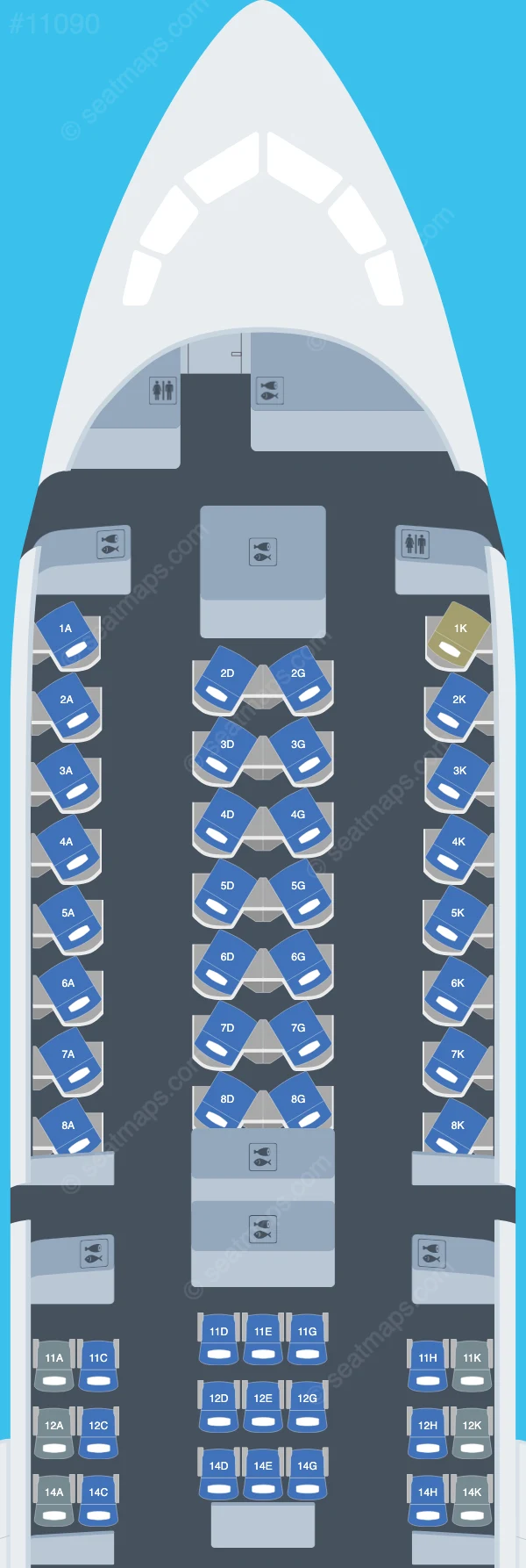 KLM Boeing 787-9 seatmap preview