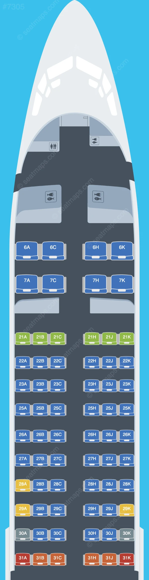 Garuda Indonesia Boeing 737-800 V.2 seatmap preview
