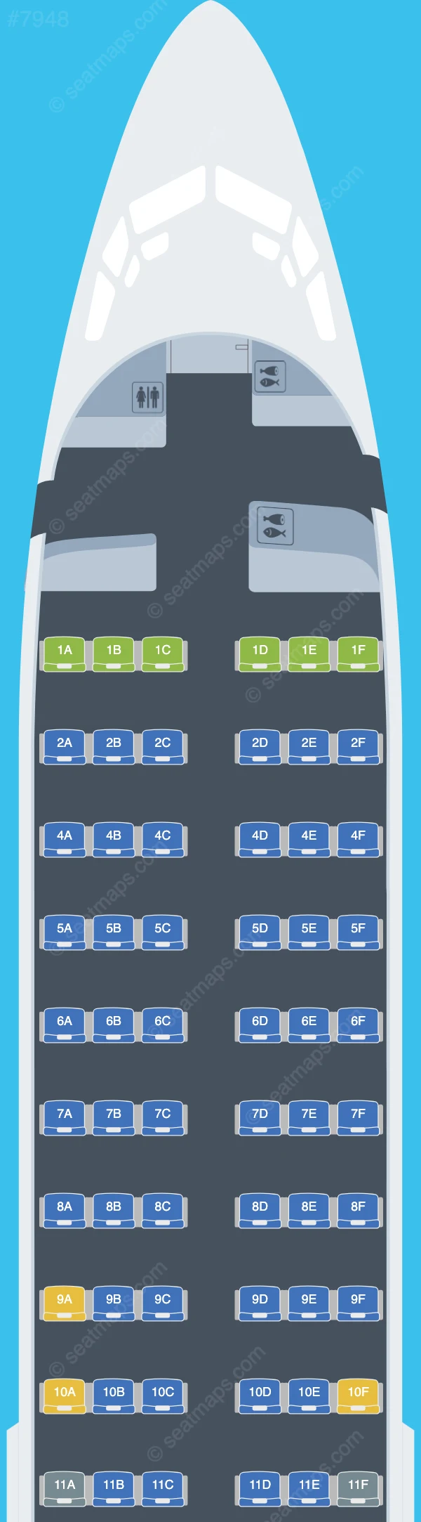Turpial Airlines Boeing 737-400 seatmap preview