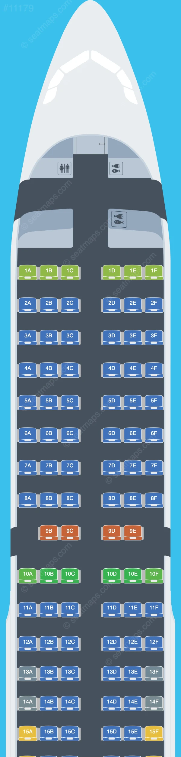 BA Euroflyer Airbus A321-200 seatmap preview