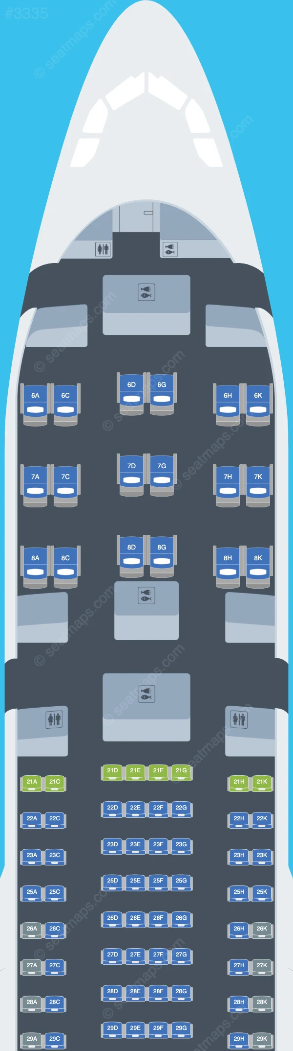 SriLankan Airlines Airbus A330-200 V.3 seatmap preview