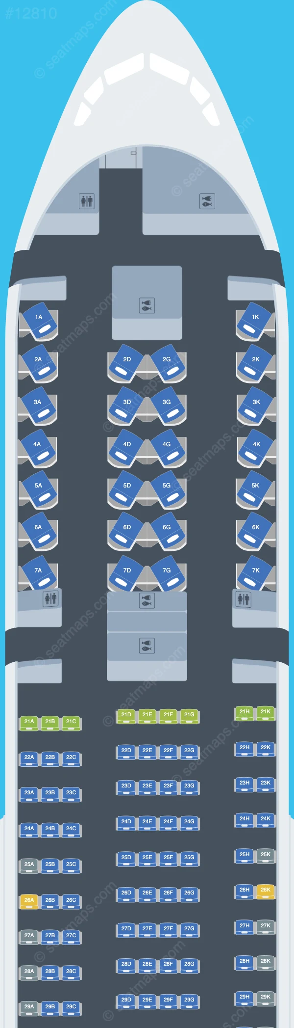 MyWay Airlines Boeing 777-200ER seatmap preview