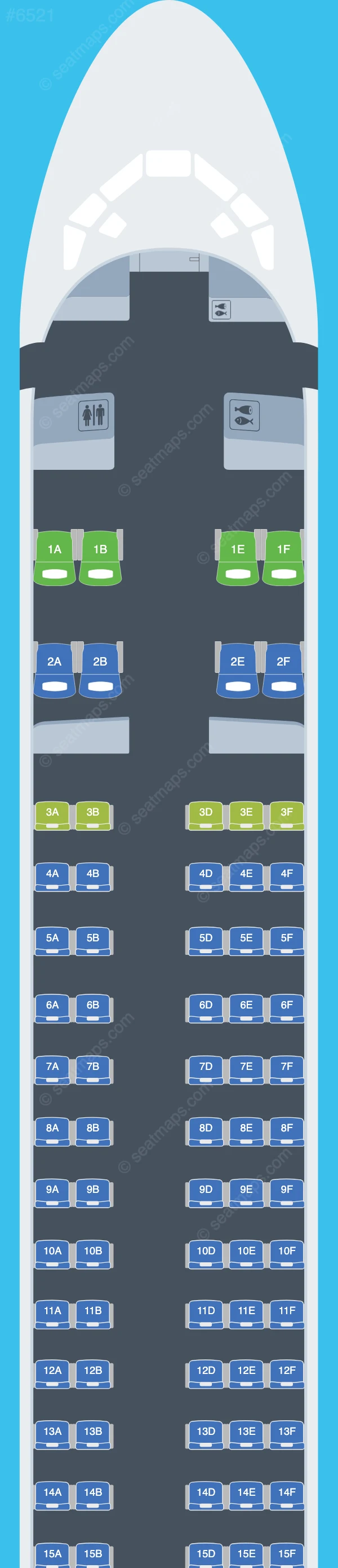 World Atlantic Airlines McDonnell Douglas MD-83 V.2 seatmap preview