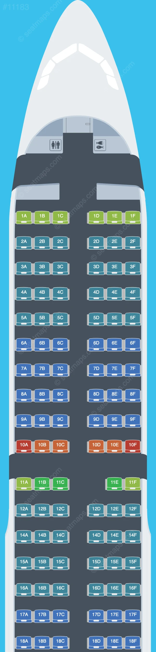 Eurowings Airbus A321-200 seatmap preview