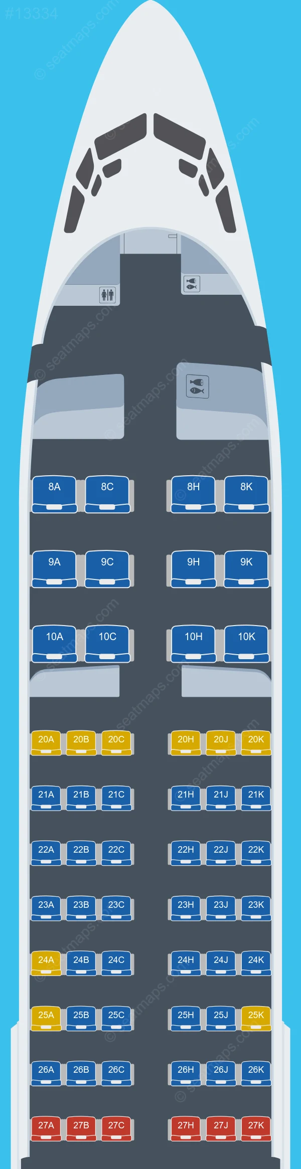 Egyptair Boeing 737-800 V.5 seatmap preview