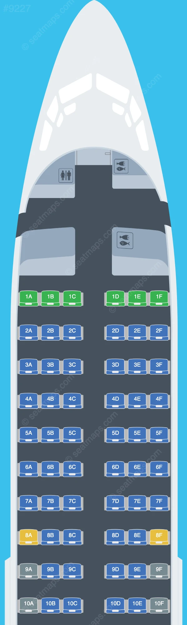 Jonika Airlines Boeing 737-300 seatmap preview