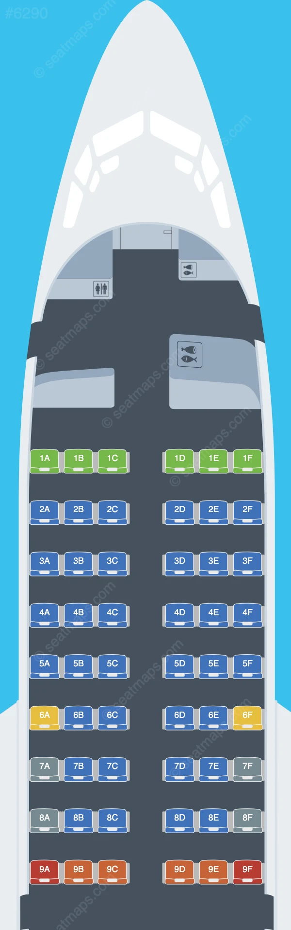 UTair Boeing 737-500 seatmap preview