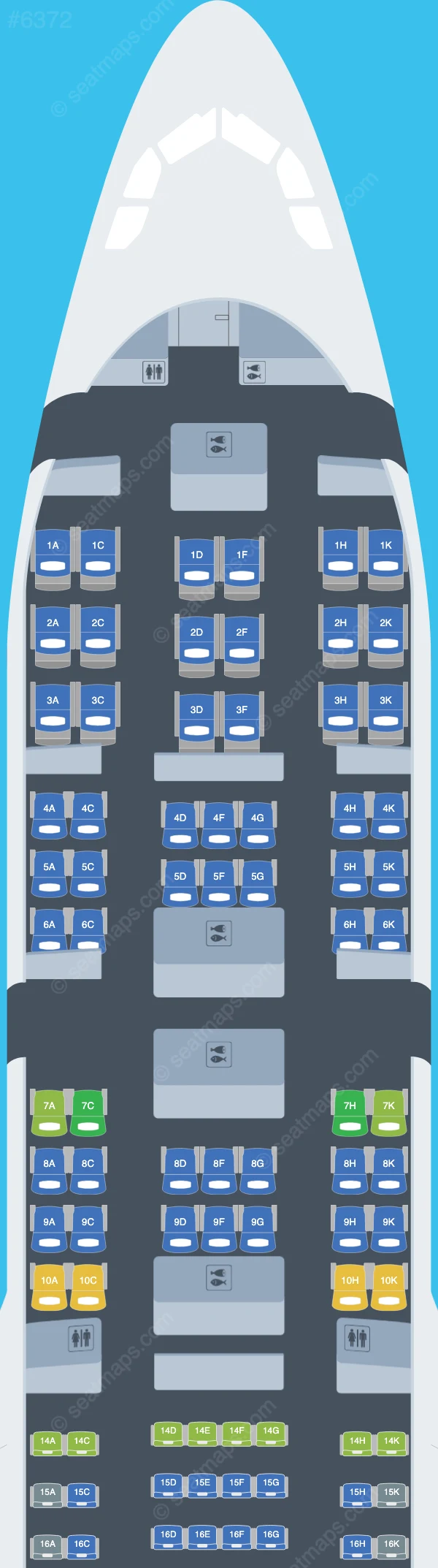 Air Algerie Airbus A330-200 V.3 seatmap preview