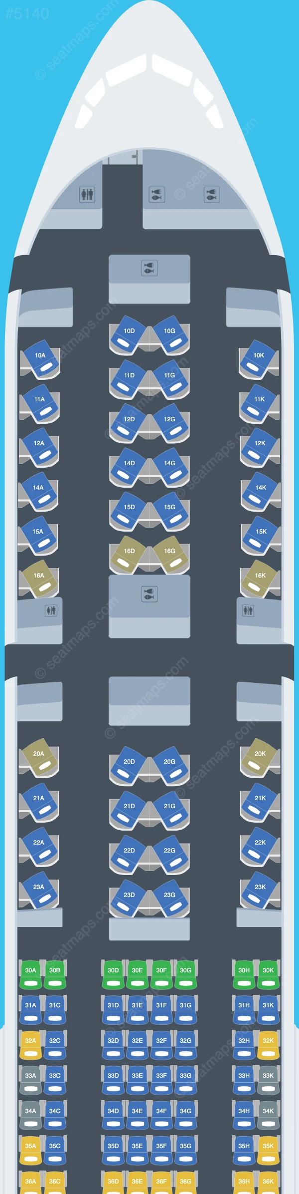 China Airlines Boeing 777-300ER seatmap mobile preview