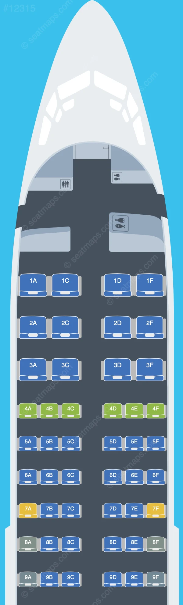 Georgian Airways Boeing 737-700 V.2 seatmap preview