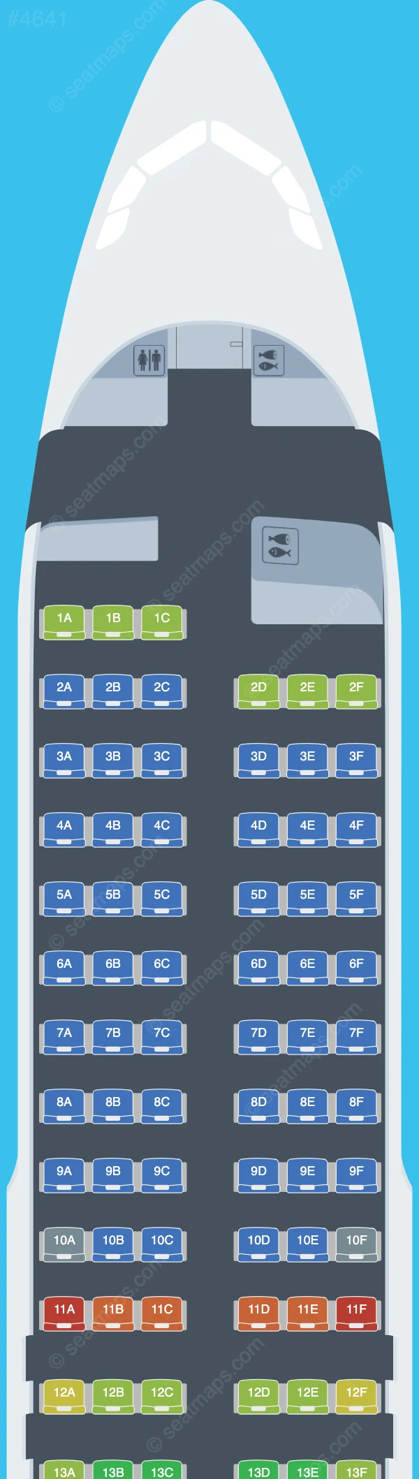 Nouvelair Airbus A320-200 V.2 seatmap preview