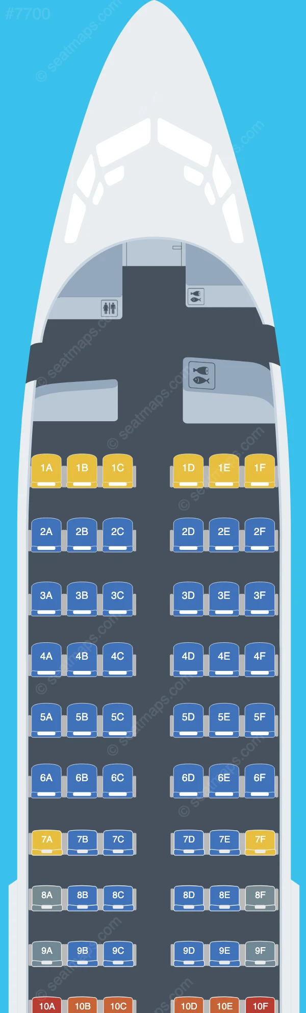 KLM Boeing 737-700 seatmap preview