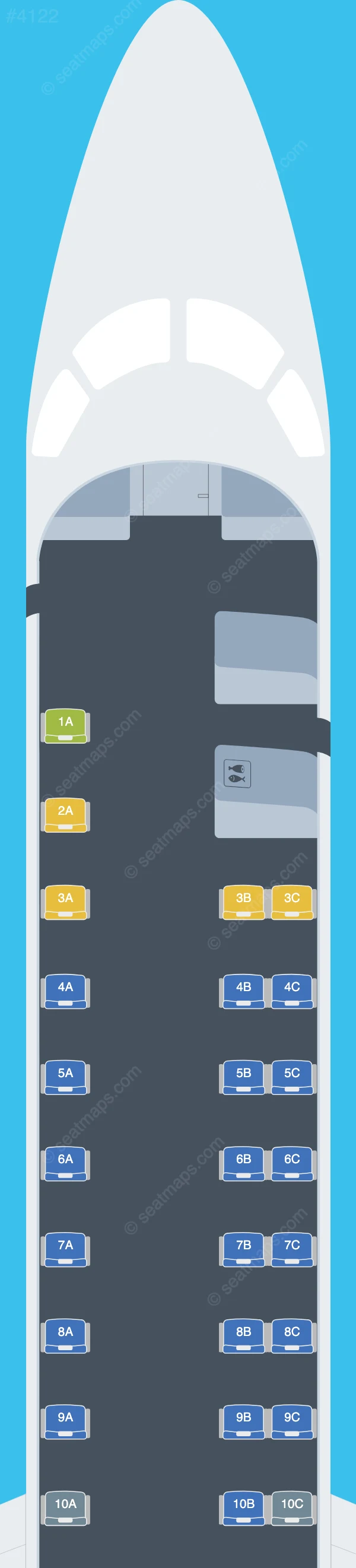 Eastern Airways Embraer ERJ 145 seatmap preview