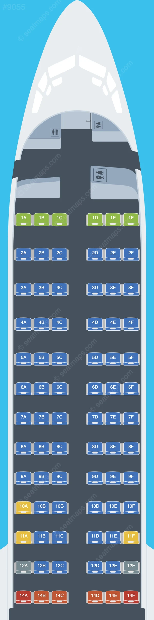 GOL Linhas Aereas Boeing 737 MAX 8 V.1 seatmap preview