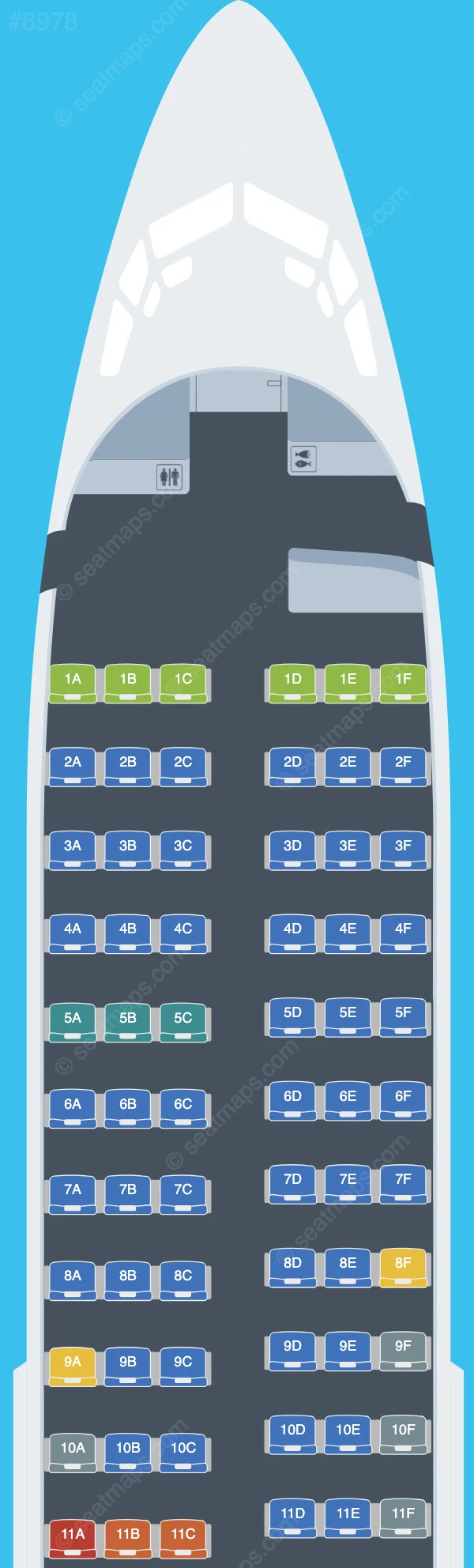 SkyUp Airlines Boeing 737-700 seatmap preview