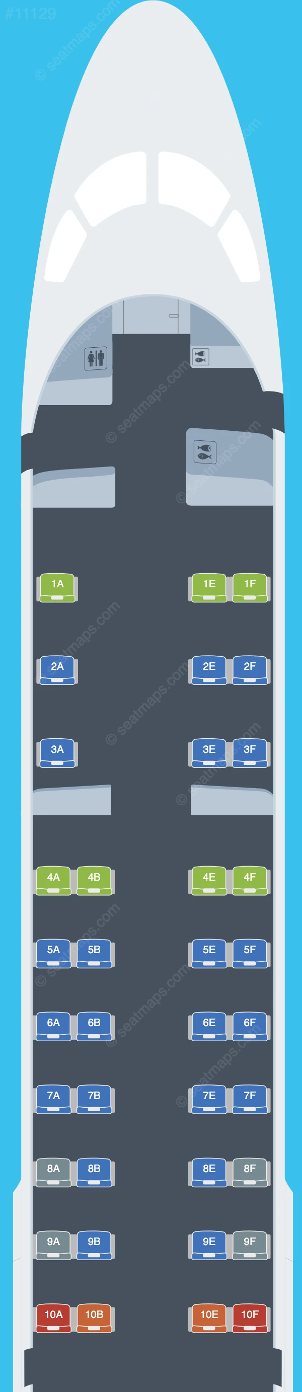 Alliance Airlines Embraer E190 V.1 seatmap preview