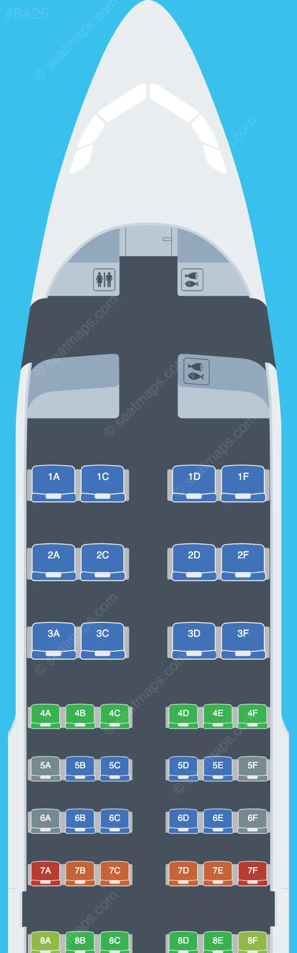 Air Senegal Airbus A319-100 seatmap preview