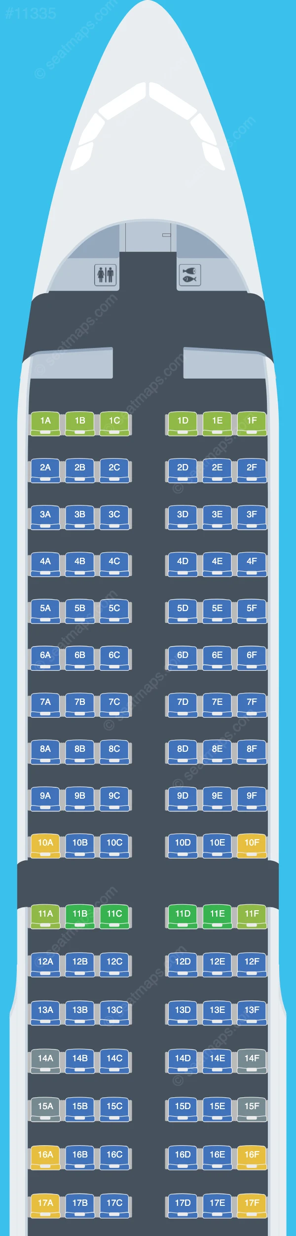 Heston Airlines Airbus A321-200 seatmap preview