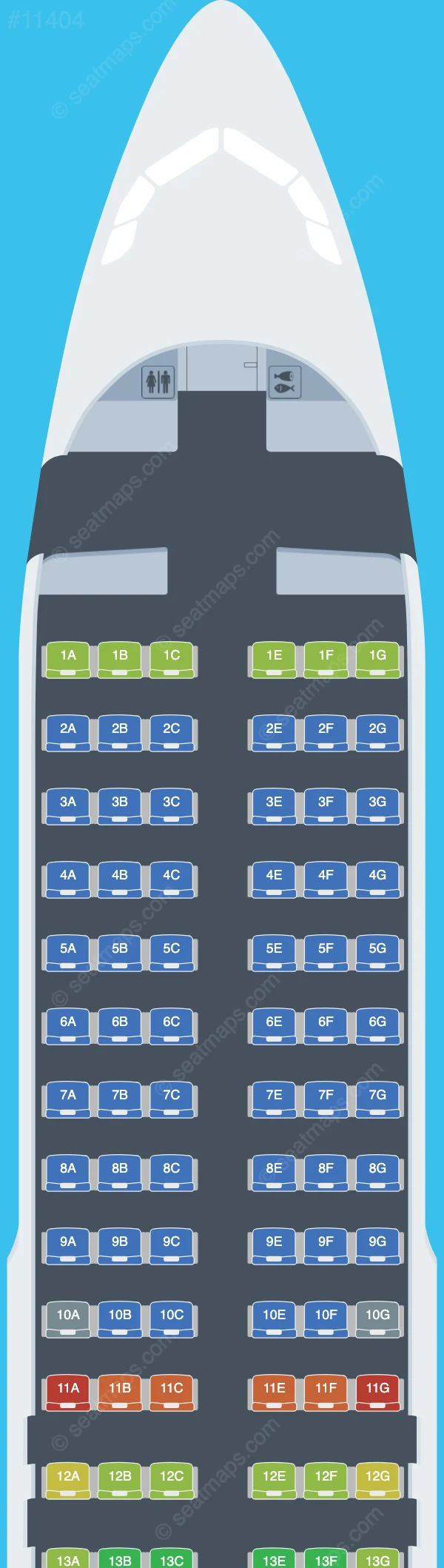 Malta MedAir Airbus A320-200 V.1 seatmap preview