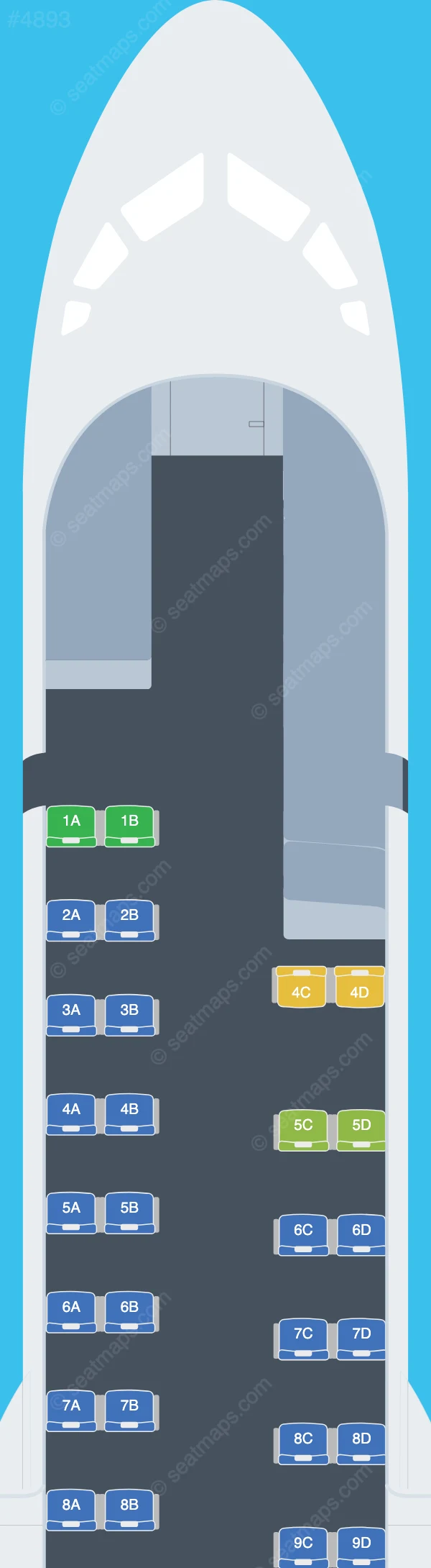 Swiftair ATR 72-200 seatmap preview
