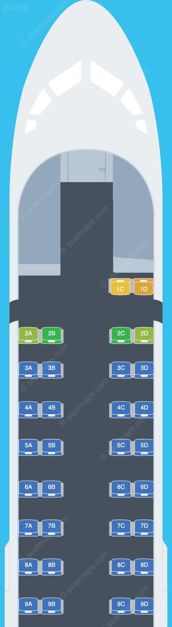Cebgo ATR 72-600 seatmap preview
