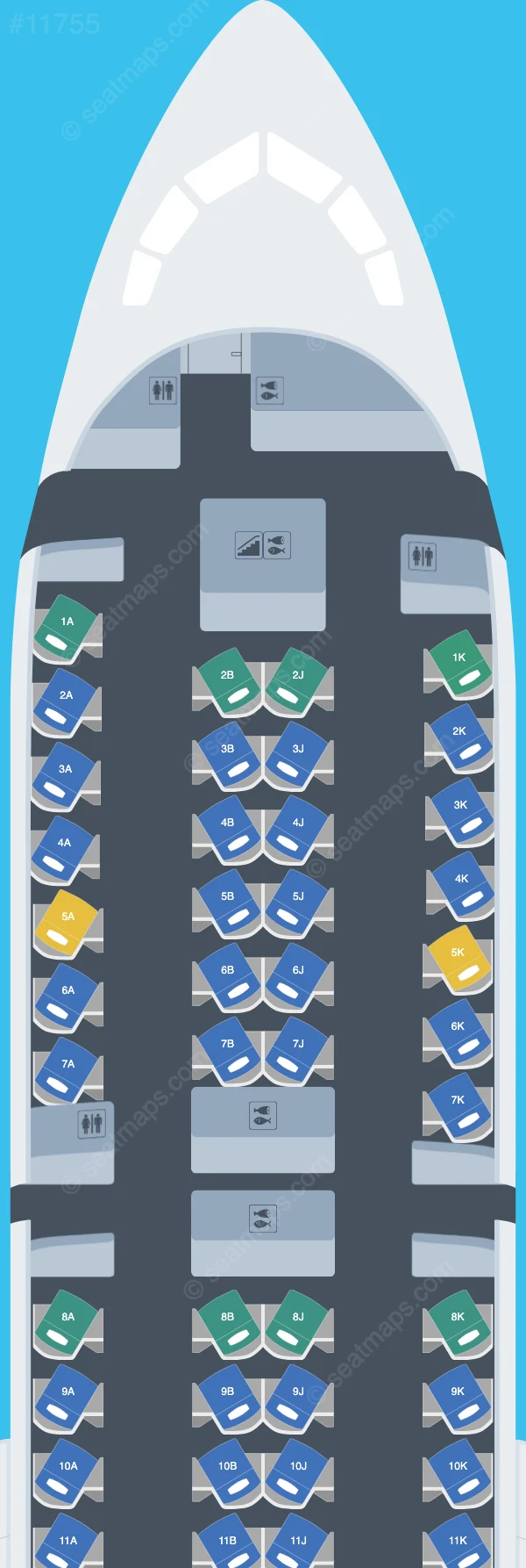 Air New Zealand Boeing 787-9 Skynest seatmap preview