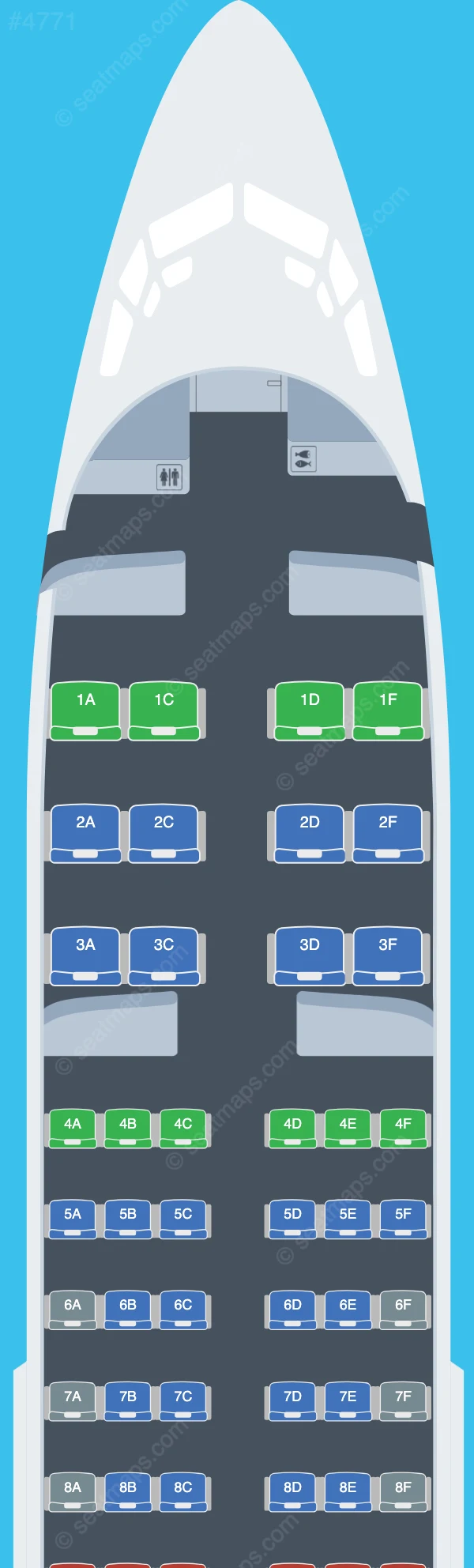 RwandAir Boeing 737-700 seatmap preview