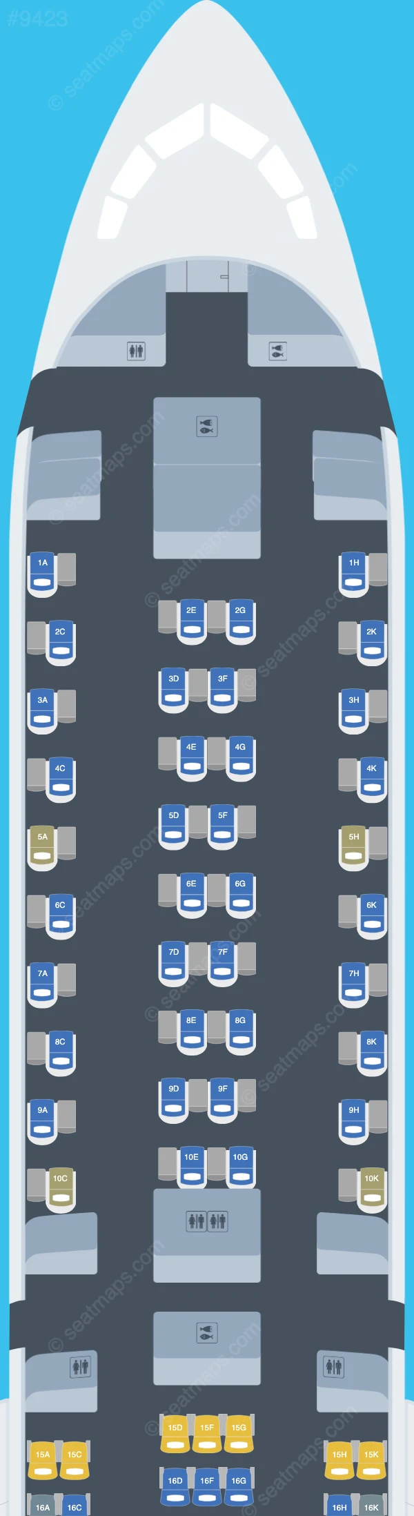 ANA - All Nippon Airways Boeing 787-10 V.1 seatmap preview