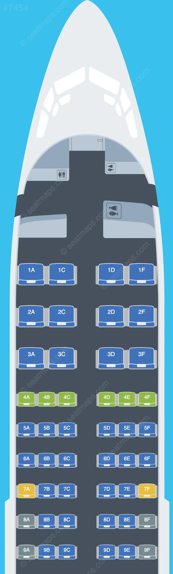 Georgian Airways Boeing 737-700 V.1 seatmap preview