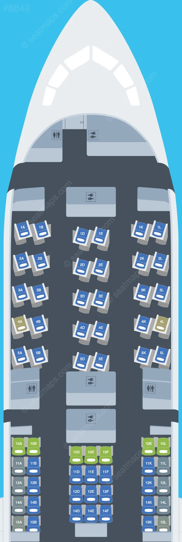 Air Tahiti Nui Boeing 787-9 seatmap preview