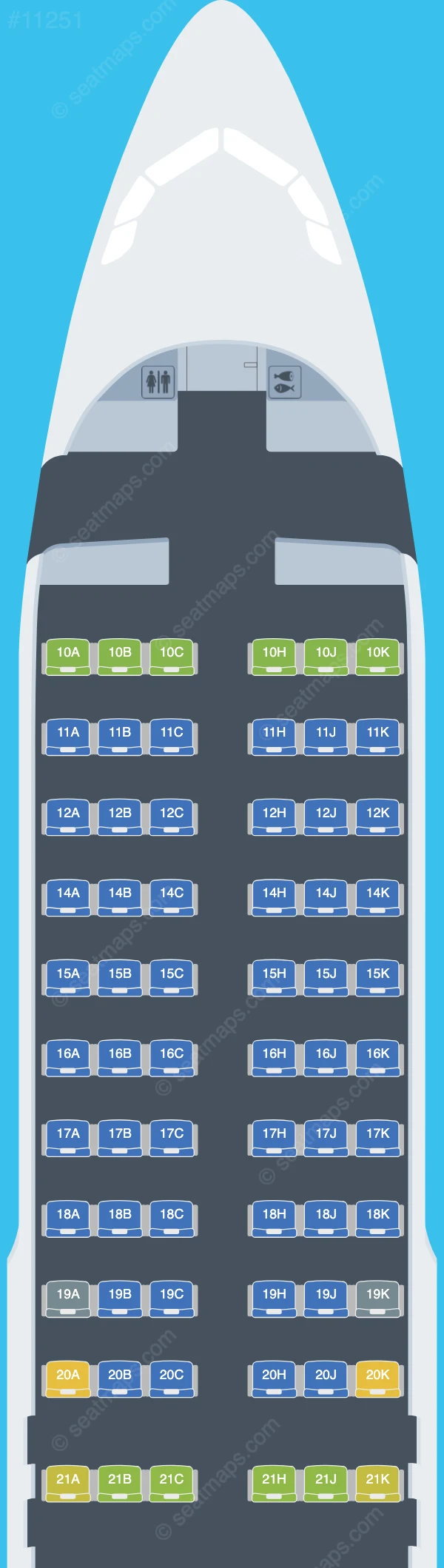 SmartLynx Airbus A320-200 V.2 seatmap preview