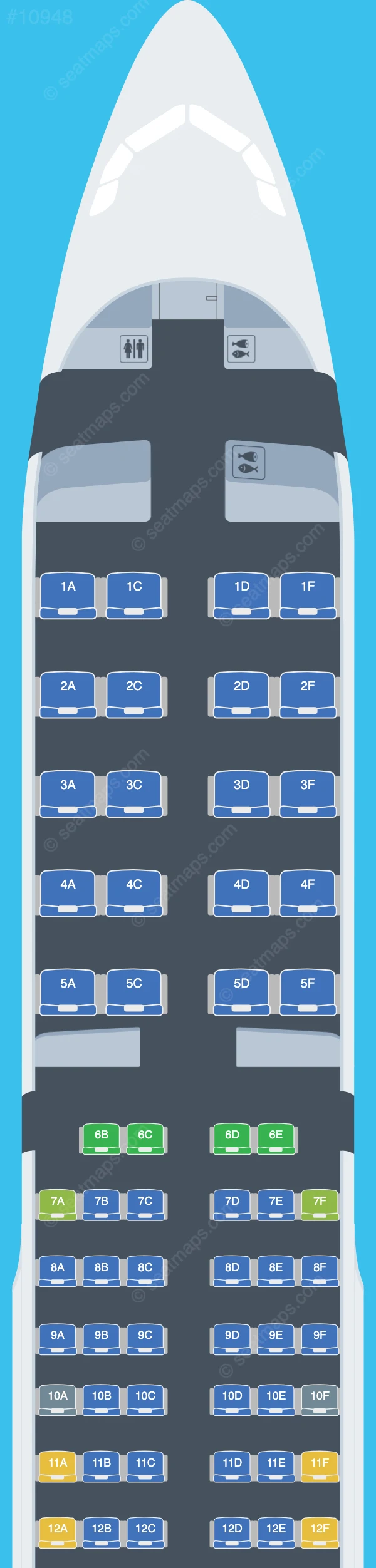 Turkish Airlines Airbus A321-200 V.5 seatmap preview