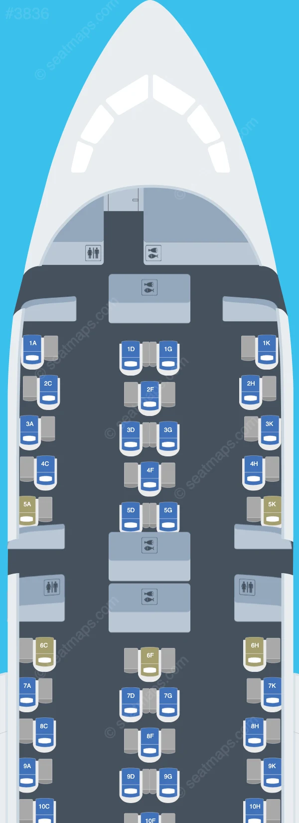 ANA - All Nippon Airways Boeing 787-8 V.4 seatmap preview