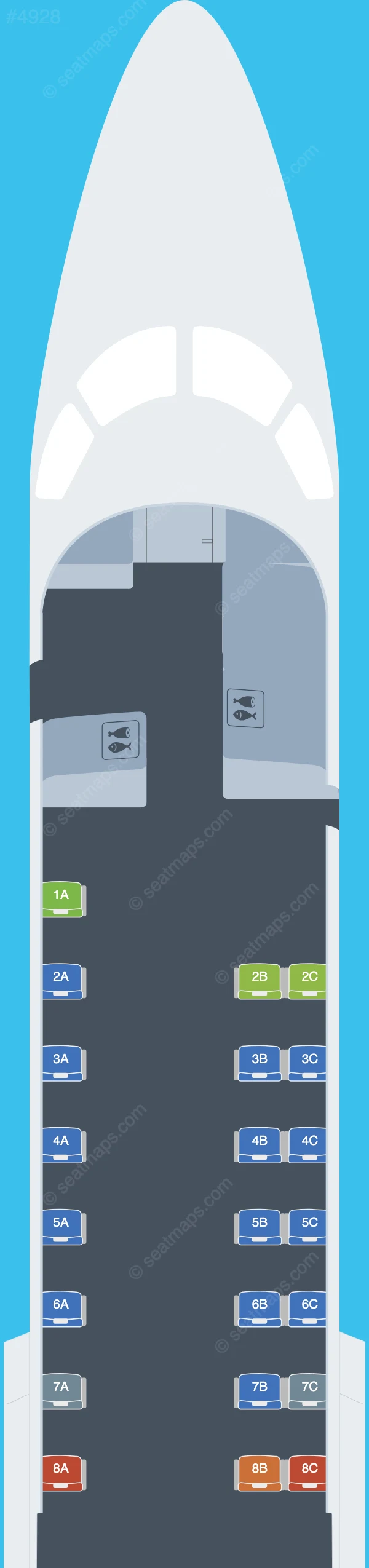 Amelia International Embraer ERJ 135 V.2 seatmap preview