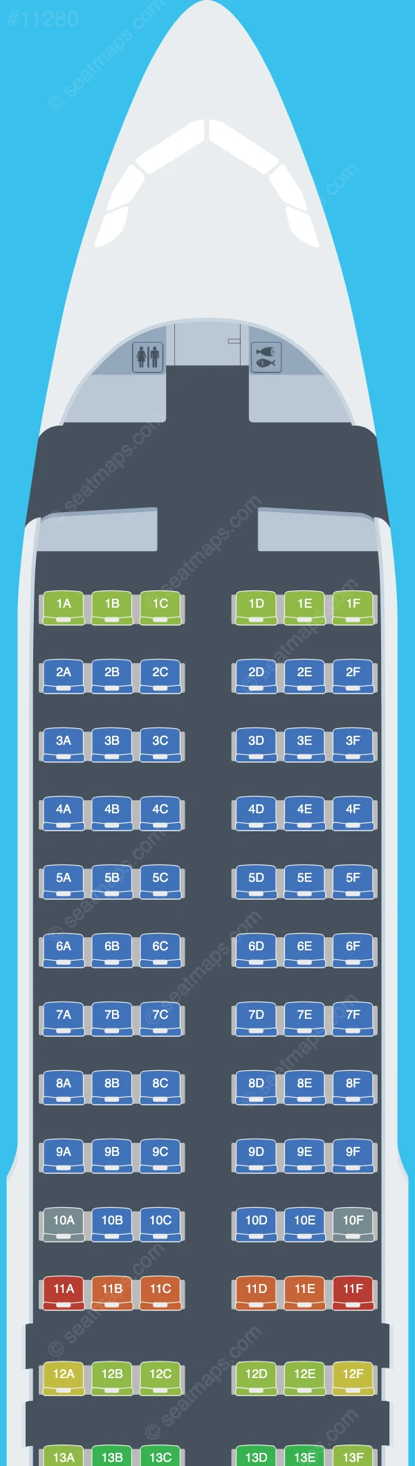Wizz Air Malta Airbus A320-200 V.2 seatmap preview