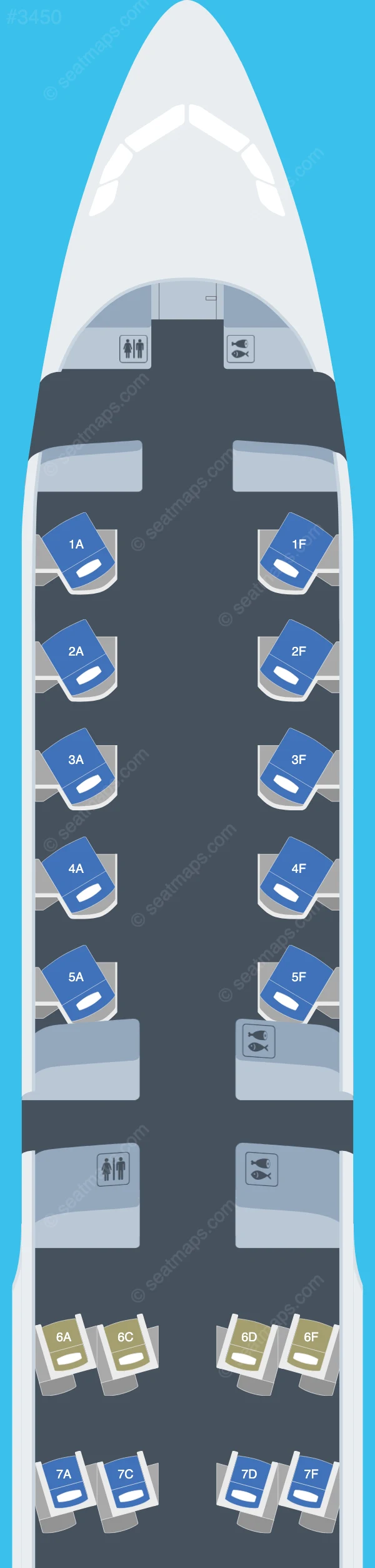 American Airlines Airbus A321-200 V.2 seatmap preview
