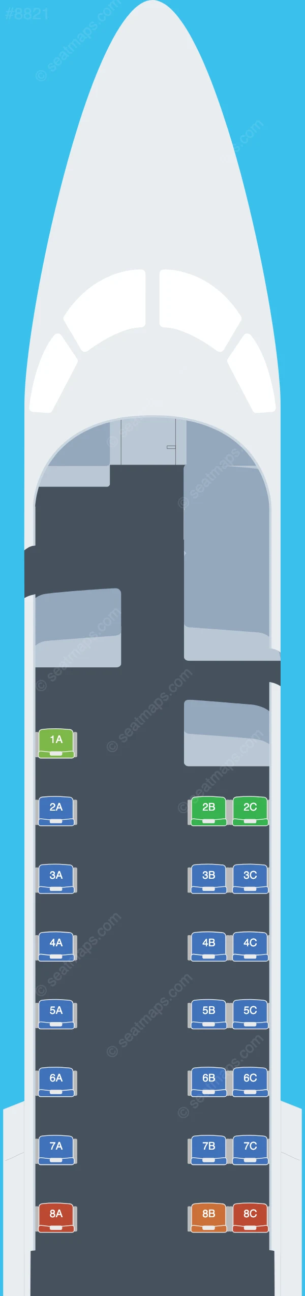 Loganair Embraer ERJ 135 seatmap preview