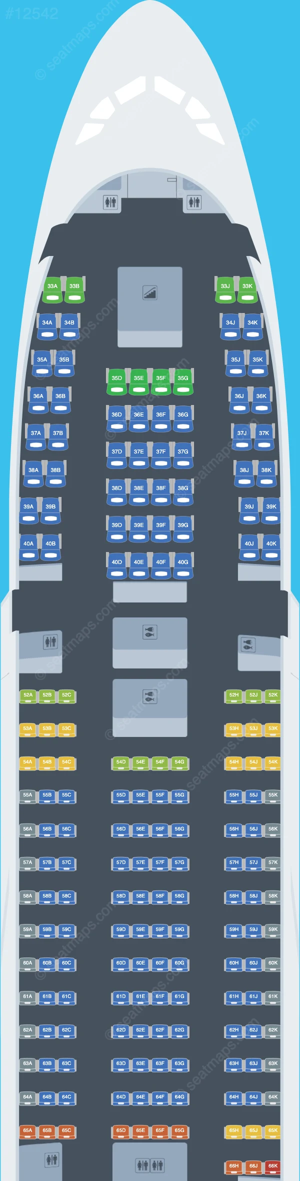 Emirates Airbus A380-800 V.8 seatmap preview