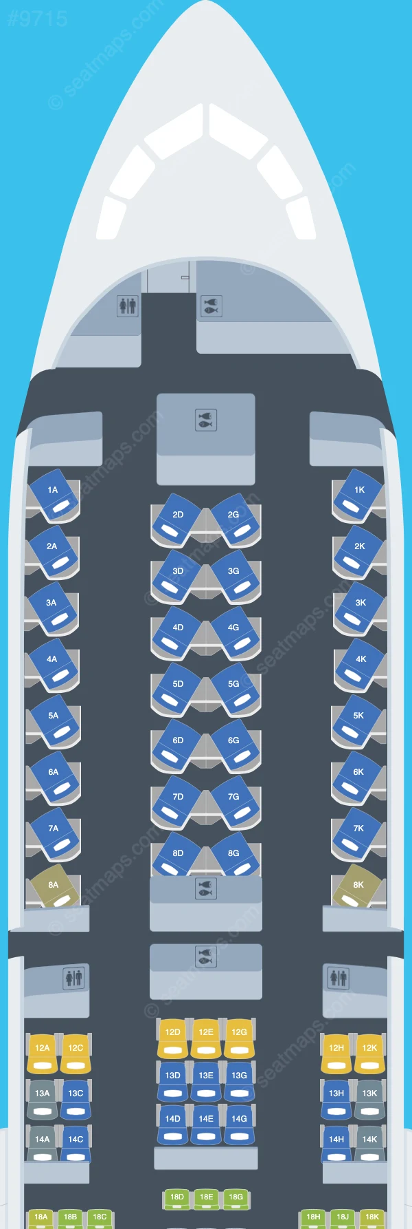 Air Canada Boeing 787-9 seatmap preview