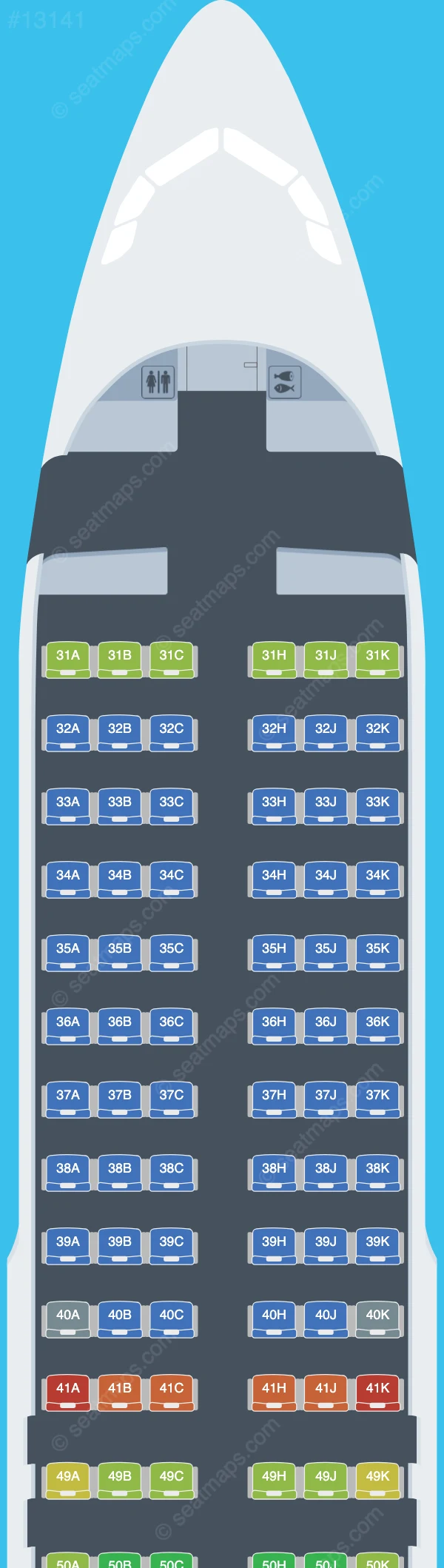 China Southern Airbus A320-200  V.4 seatmap preview