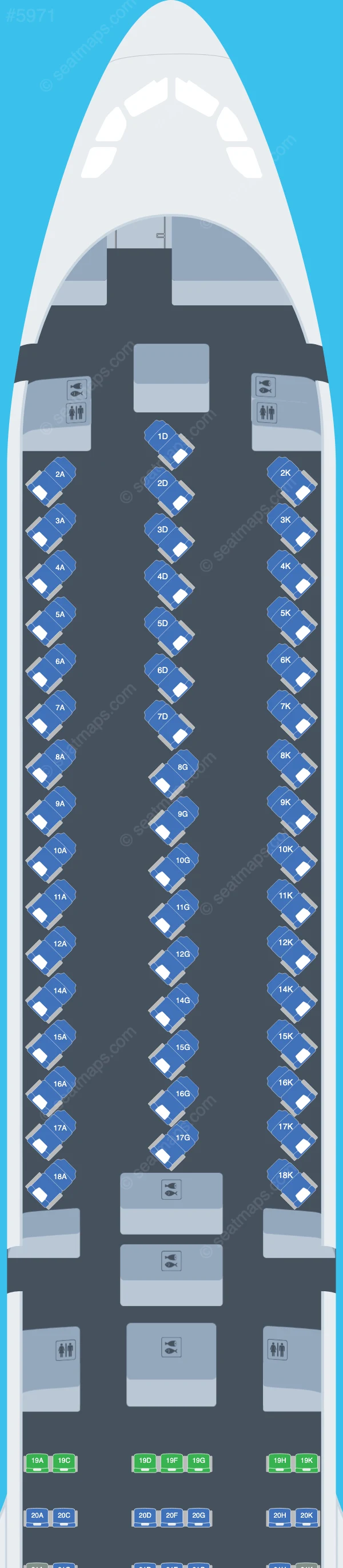 Mahan Air Airbus A340-600 seatmap preview