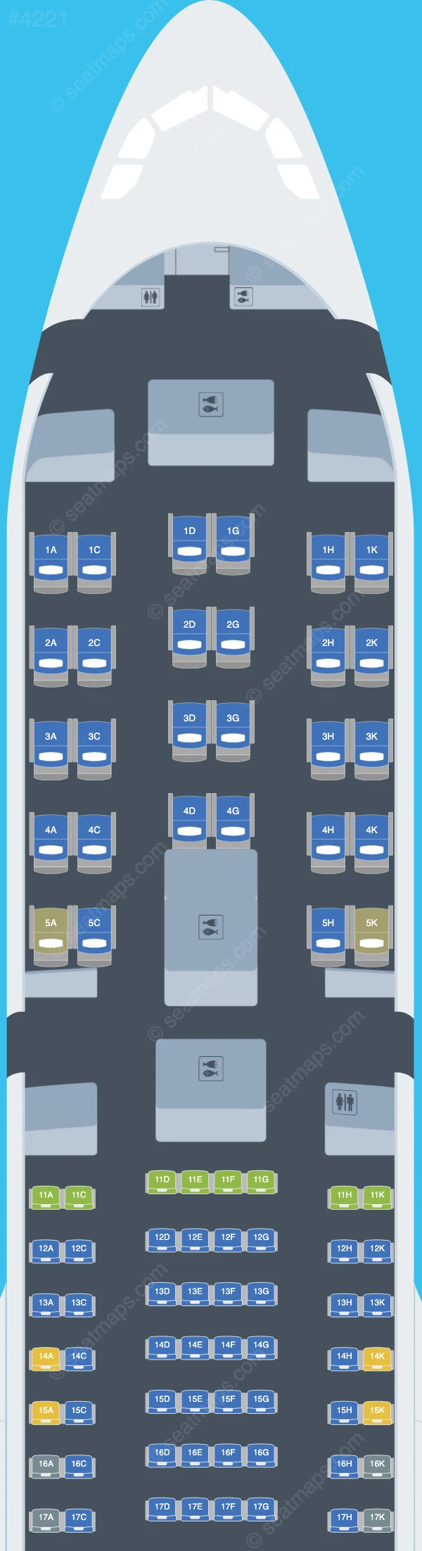 Aeroflot Airbus A330-300 V.1 seatmap preview