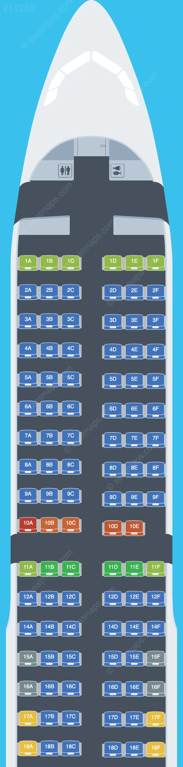 SmartLynx Airbus A321-200 V.1 seatmap preview