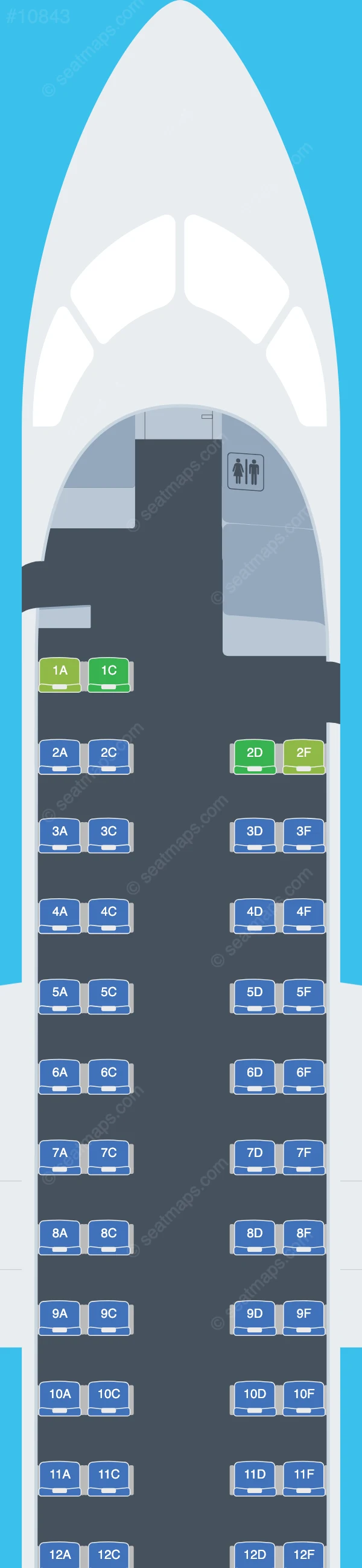 US-Bangla Airlines De Havilland Q400 seatmap preview