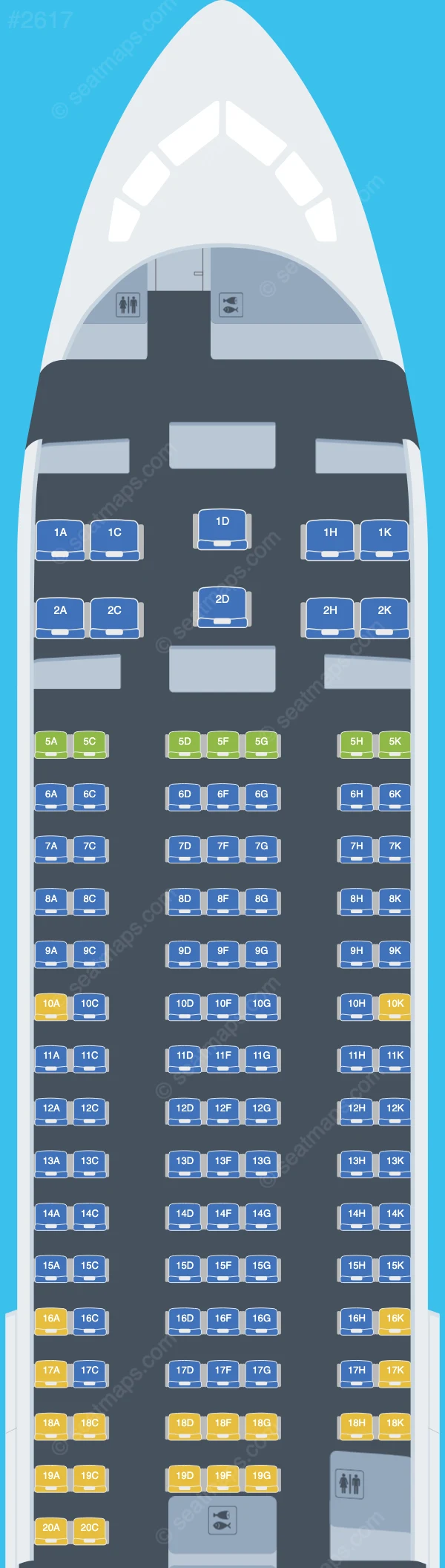 ANA - All Nippon Airways Boeing 767-300ER V.1 seatmap preview