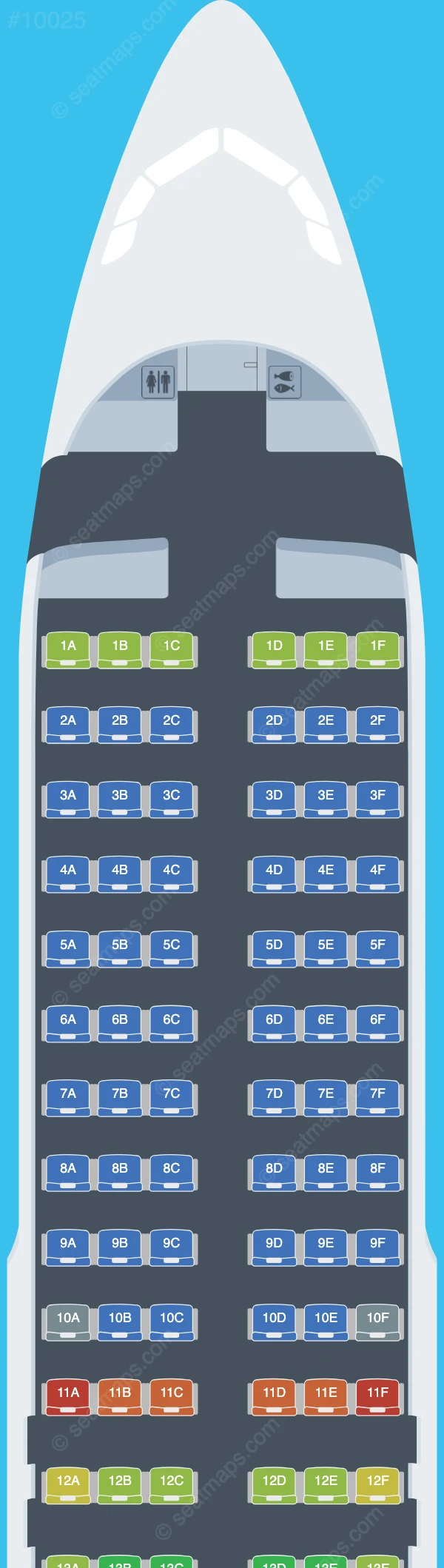 Volaris Airbus A320-200 V.3 seatmap preview