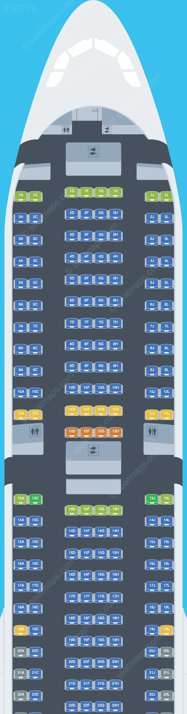 Iberojet Airbus A330-900neo V.1 seatmap preview