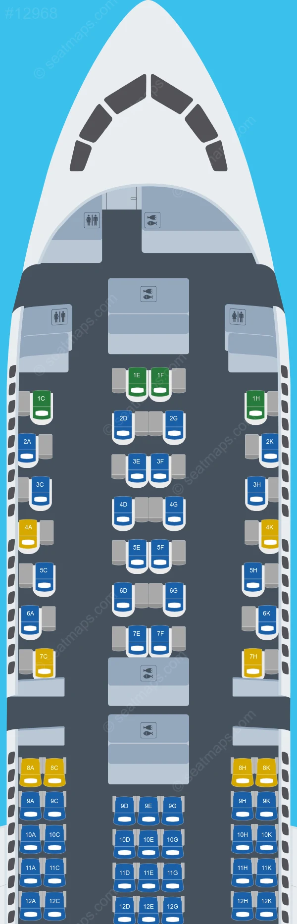 Riyadh Air Boeing 787-9 seatmap mobile preview